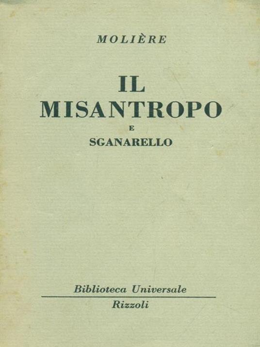 Il  misantropo e Sganarello - Moliere - copertina