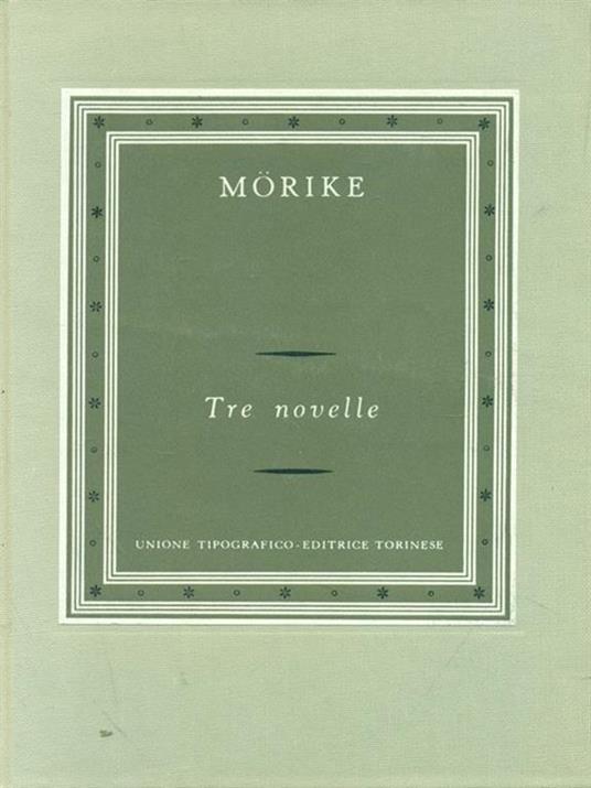 Tre novelle - Eduard Mörike - copertina