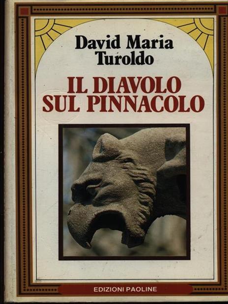Il diavolo sul pinnacolo - David Maria Turoldo - copertina