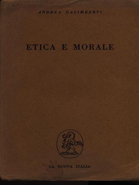 Etica e morale - Andrea Galimberti - copertina