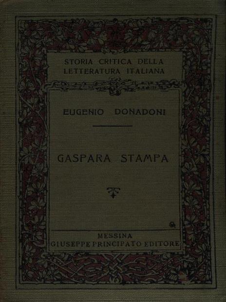 Gaspara Stampa - Eugenio Donadoni - copertina