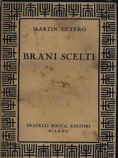 Brani scelti - Martin Lutero - copertina