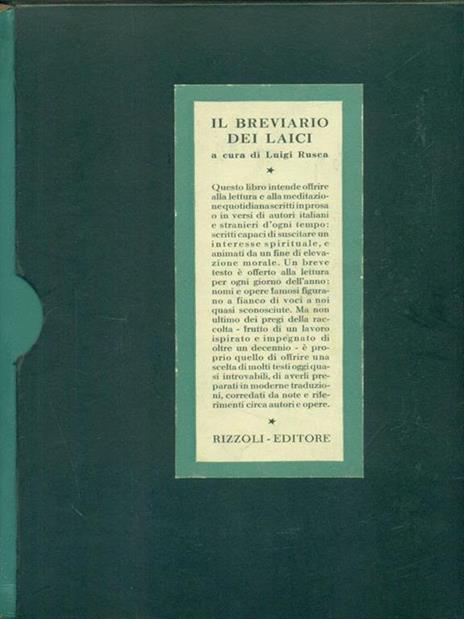 Il  breviario dei laici - Luigi Rusca - copertina