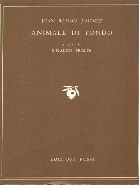 Animale di fondo - Juan Ramon - copertina