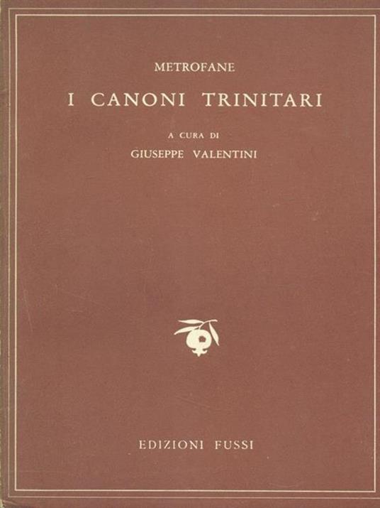 I canoni trinitari I-IV - 2
