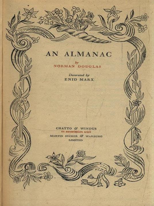 An Almanac - Norman Douglas - copertina