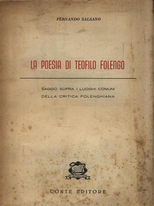 La poesia di Teofilo Folengo - Fernando Salsano - copertina