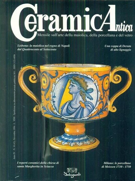 Ceramica antica Anno IV - N. 10/ Novembre 1994 - copertina