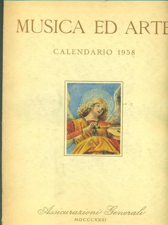   Musica ed arte. Calendario 1958 - 3