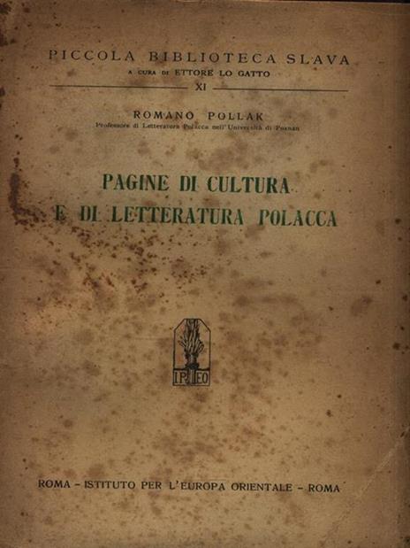 Pagine di cultura e di letteratura polacca - 2