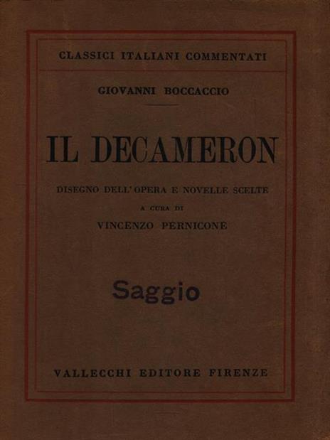 Il Decameron - Giovanni Boccaccio - copertina