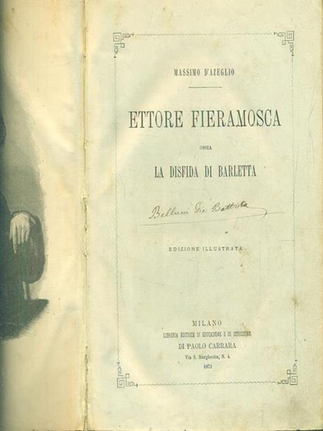   Ettore fieramosca - Massimo D'Azeglio - copertina