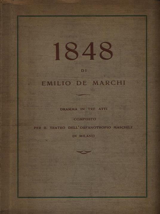 1848 - Emilio De Marchi - copertina