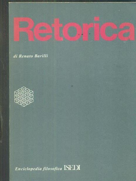 Retorica - Renato Barilli - copertina
