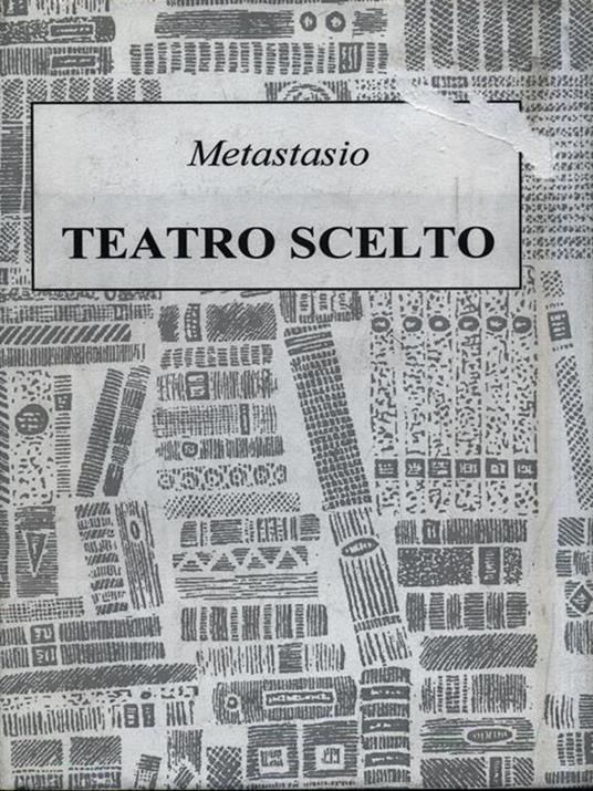   Teatro scelto - Pietro Metastasio - copertina