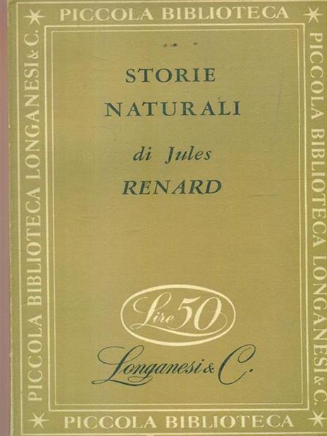 Storie naturali - Jules Renard - copertina