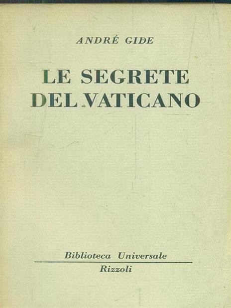 Le segrete del vaticano - André Gide - copertina