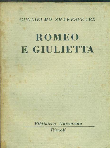 Romeo e Giulietta - William Shakespeare - copertina