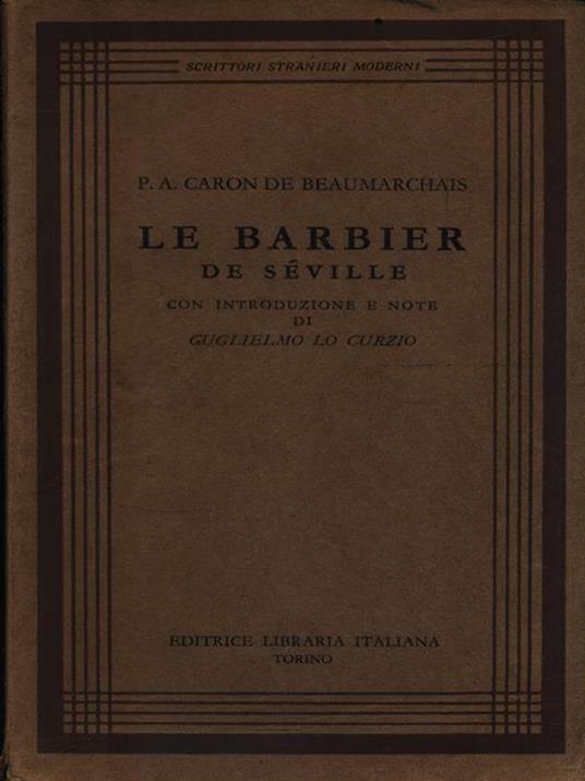Le barbier de Séville - P. Augustin de Beaumarchais - copertina