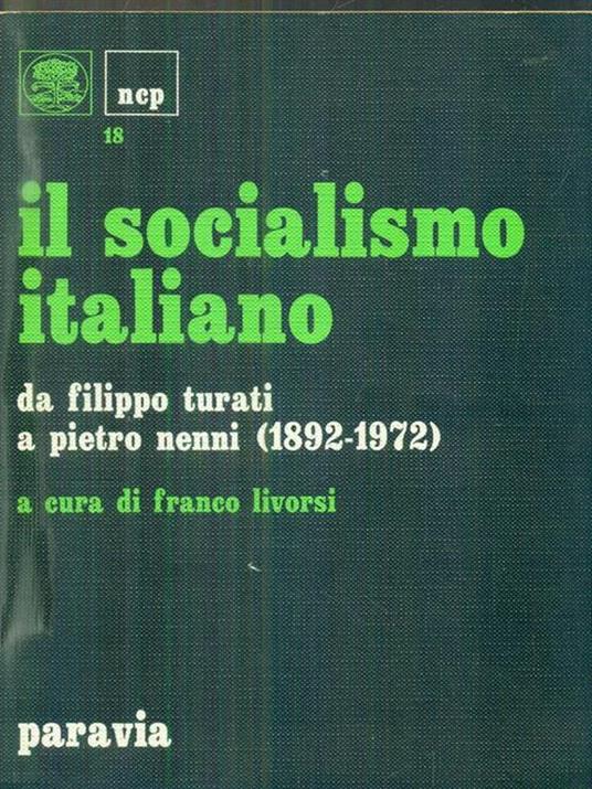 Il socialismo italiano - Franco Livorsi - copertina