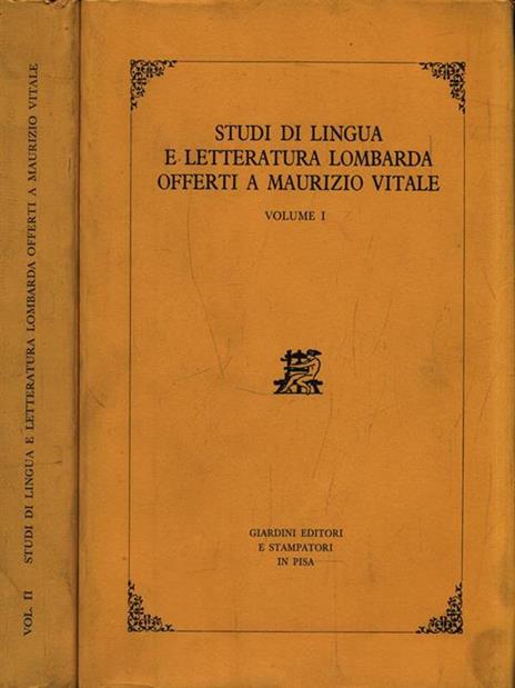 Studi di lingua e letteratura lombarda offerti a Maurizio Vitale - 3