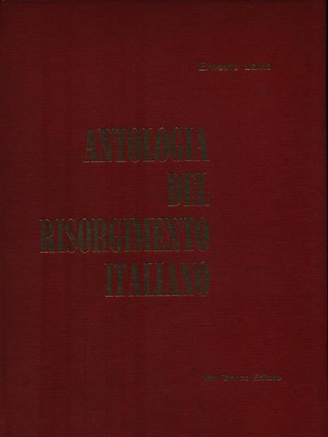 Antologia del Risorgimento Italiano - Ernesto Lama - copertina