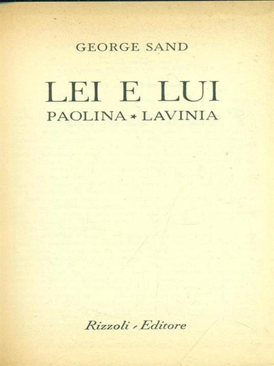 Lei e lui - George Sand - 2