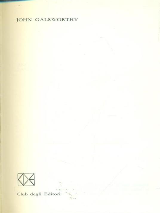 John Galsworthy Premio Nobel 1932 - copertina