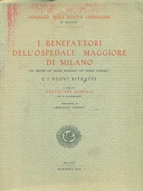 I benefattori dell'Ospedale Maggiore di Milano - Salvatore Spinelli - copertina