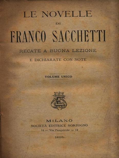 Le Novelle - Franco Sacchetti - 2