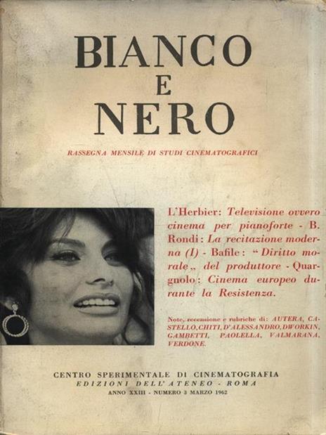 Bianco e Nero. Anno XXIII Numero 3 Marzo 1962 - 3