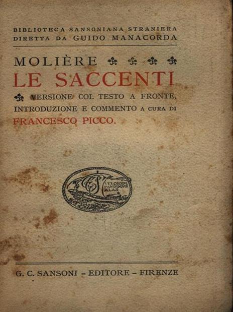 Le saccenti - Molière - copertina