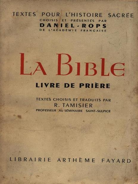 La Bible. Livre de prière - copertina