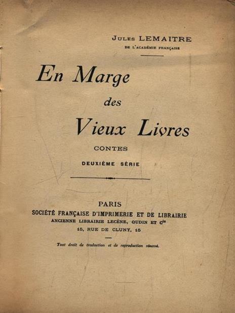 En Marge des Vieux Livres - Jules Lemaitre - 3