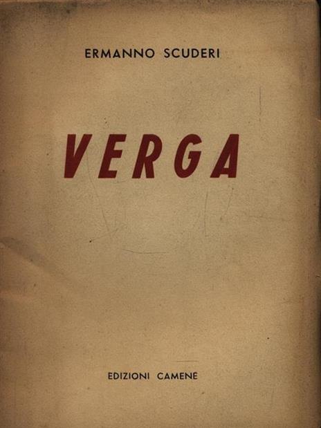 Verga - Ermanno Scuderi - copertina