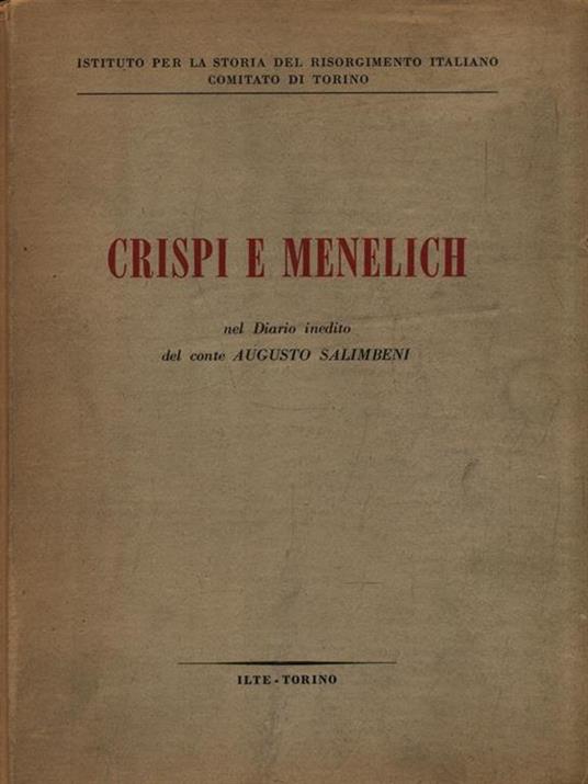 Crispi e Menelich - Carlo Zaghi - copertina