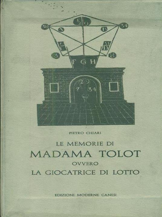 Le memorie di Madama Tolot ovvero la giocatrice di lotto - Pietro Chiari - copertina