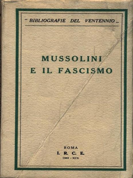 Mussolini e il fascismo - copertina