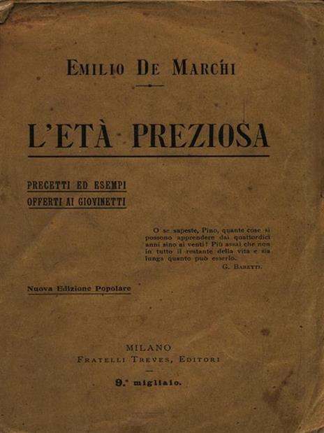 L' età preziosa - Emilio De Marchi - copertina