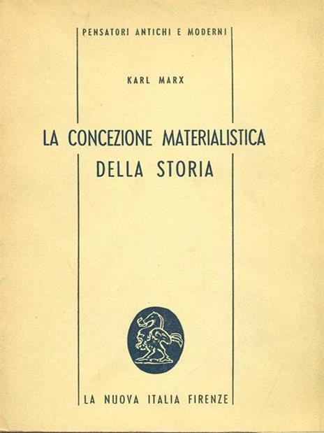 La  concezione materialistica della storia - Karl Marx - copertina