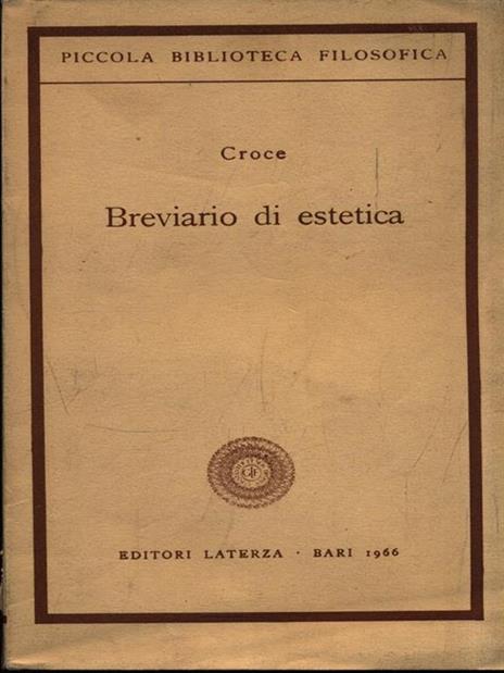 Breviario di estetica - Benedetto Croce - copertina