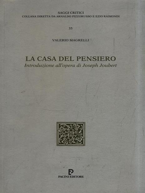 La casa del pensiero - Valerio Magrelli - copertina