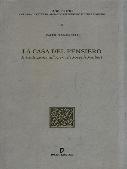 La casa del pensiero - Valerio Magrelli - copertina