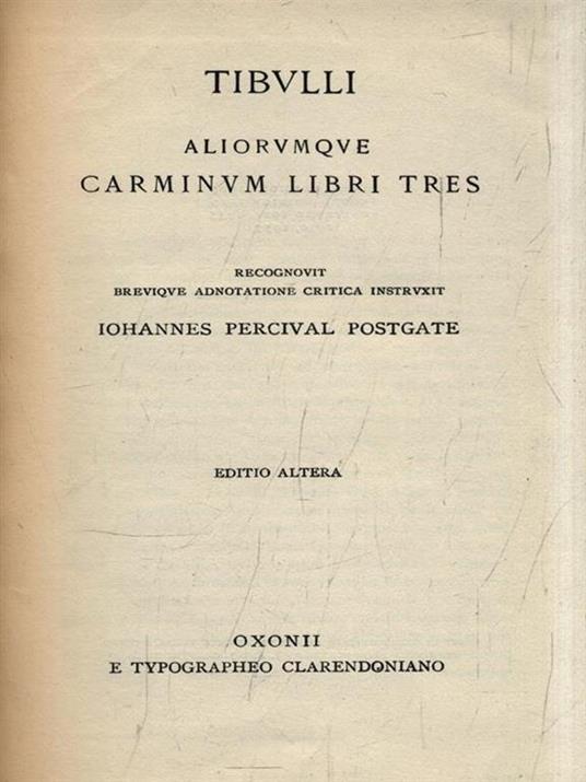 Tibulli aliorumque carminum libri tres - Albio Tibullo - 3