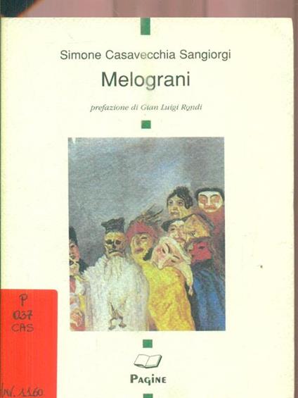 Melograni - Simone Casavecchia Sangiorgi - copertina