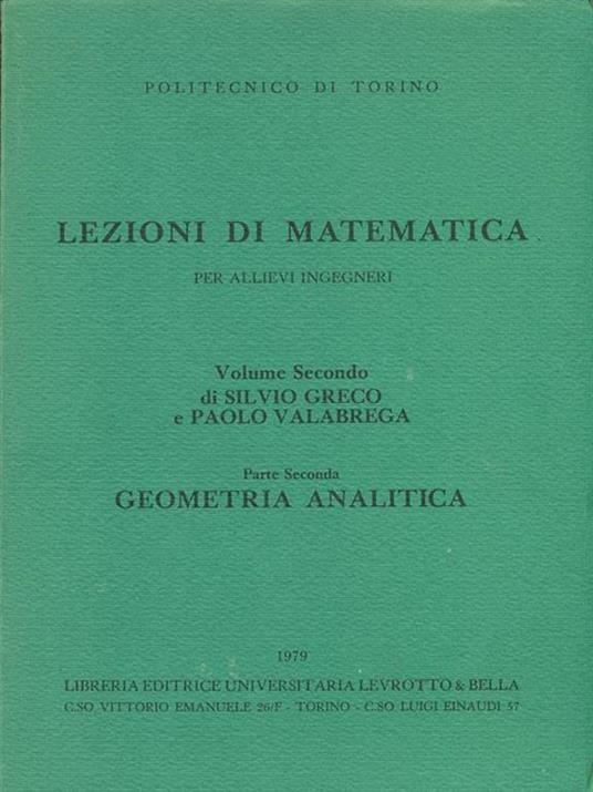 Lezioni di matematica II parte II - Silvio Greco - 3