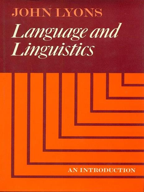 Language and linguistics - John Lyons - copertina