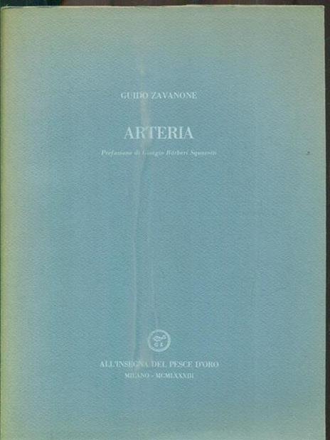 Arteria - Guido Zavanone - copertina