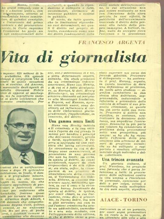 Vita di giornalista - Francesco Argenta - copertina