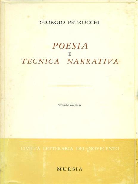 Poesia e tecnica narrativa - Giorgio Petrocchi - 2